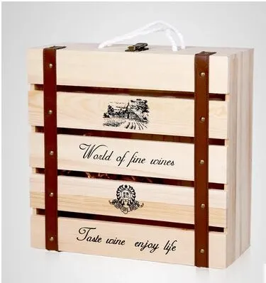 Qingdao Logo Printed Customized Bamboo/Wooden Box for Wine/Storage/Gift/Tea