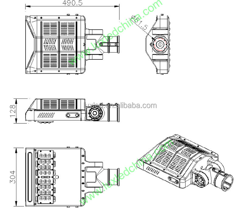 Die-casting ip65 water proof high lumen output CE & RoHs approved led street lamp 30W module led street light with rubber cable