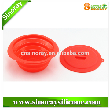 HOT selling dog bowl with lid,food grade silicone bowl