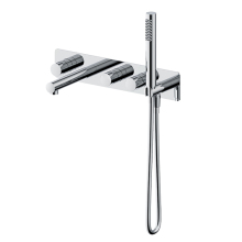3 Knob Wall Mount Bathtub Faucet