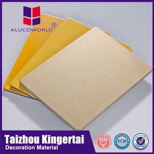 Alucoworld golden color flexible decoration pe/pvdf coated acp