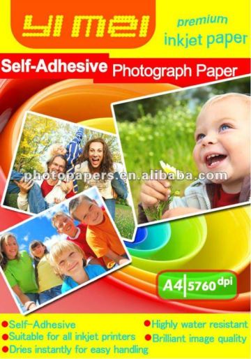 Self-Adhesive Photo Paper