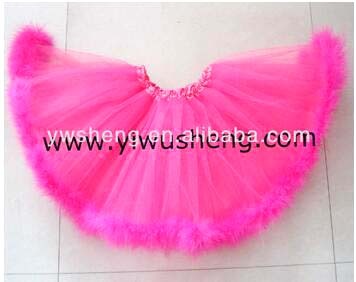 school girl performance ballet tutu skirt /ballet tutu costumes fashion tutu with feather