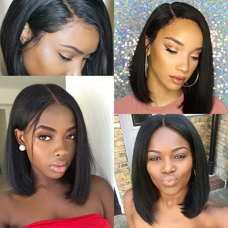 Wholesale Brazilian Hair HD Lace Front Wig Closure Bob Wigs For Black Women Cheap Short Bob Transparent Hd Lace Human Hair Wigs