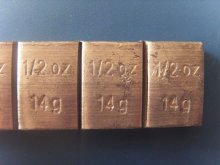 lead 1/2 OZ stick on wheel weight