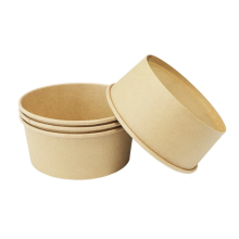 Disposable Kraft Paper Salad Bowl - Water-proof Meal Box