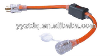 American extension cord with switch