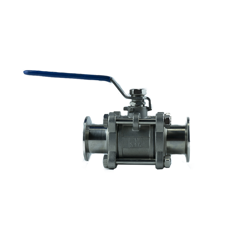 China Factory Good Quality mountable Stainless Steel 3 piece sanitary Ball Valve