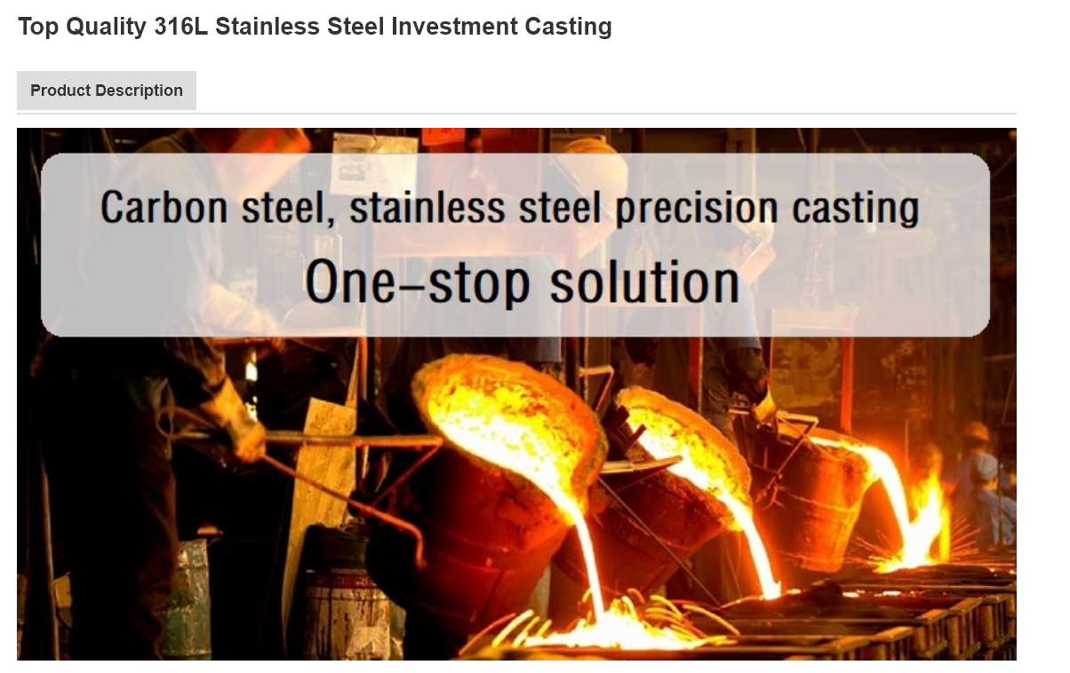 China professional foundry custom precision stainless steel 304 316 lost wax investment casting