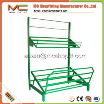 Supermarket promotion metal Open Adjustable Fruit and Vegetable Racks