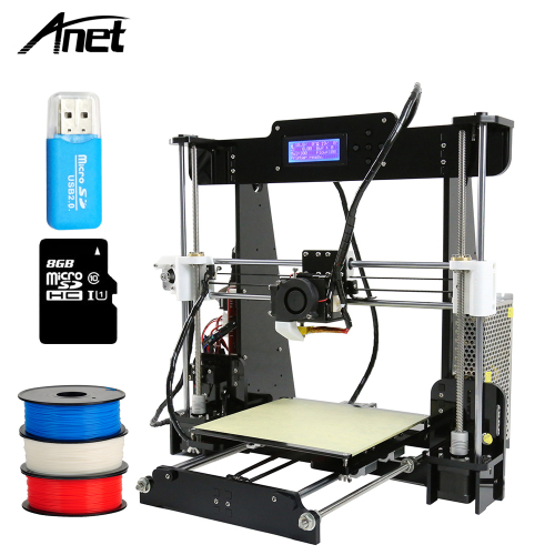 Famous brand Anet A8 3d printer with 2004LCD screen prusa i3 diy 3d printer kit for artworking printings