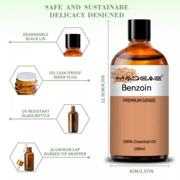 Aceite esencial de benzoin más vendida 100% puro aceite de difusor de aromaterapia natural para el cuidado de la cara del cuidado de la piel