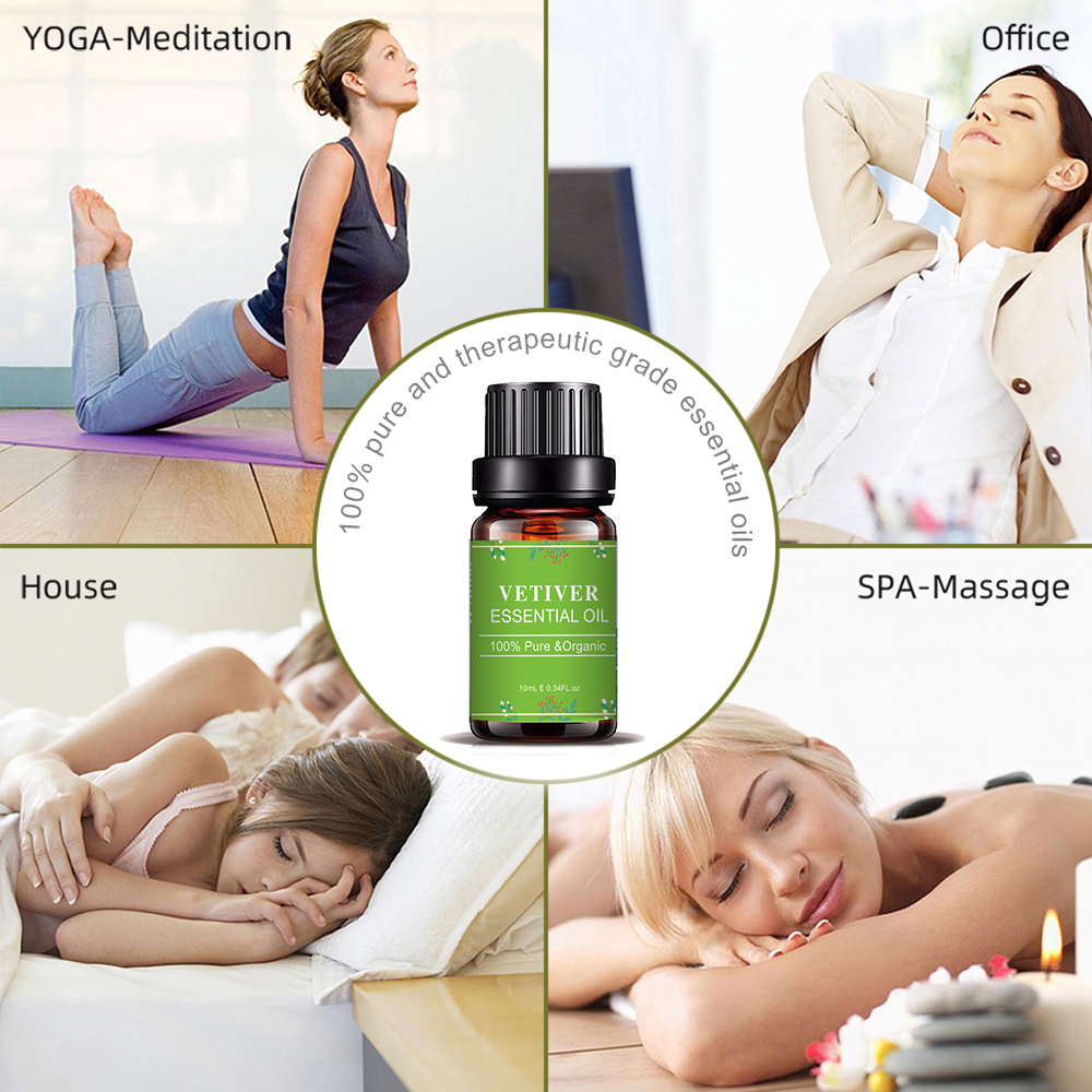 OEM Aromatherapy Vetiver Essential Oil for Diffuser Skincare