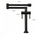 Elongated 360 degree turn dual handle kitchen faucet