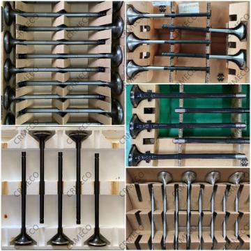 Newly arrived intake and exhaust valves of various models