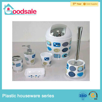 2014 Best Popular 6pcs Bath Accessory Plastic