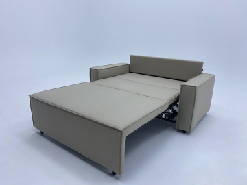 Convertible Leather Sofa Bed Opens in One Step