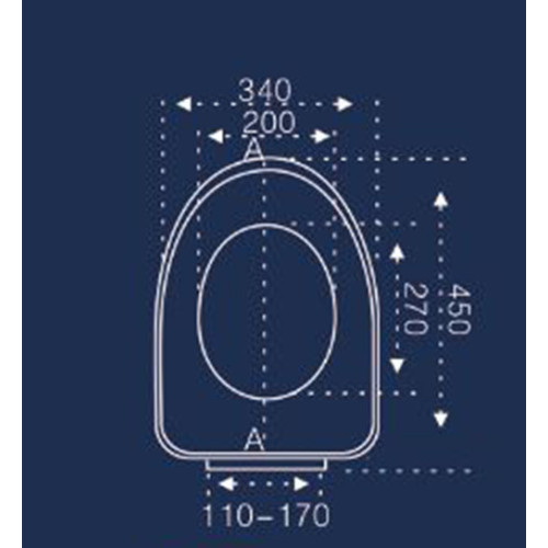 Asiento de inodoro Uf OEM / ODM Cubierta delgada europea