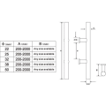 Stainless Steel H Type Tube Pull Handles