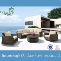 Parabotan Modern Modern Aluminium pe Rattan Sofe Set Jati