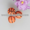 12MM Acrílico Laranja e Preto Basquete Esporte Equipe Beads