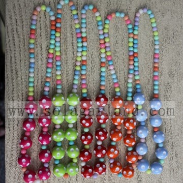 Κολιέ 20mm στρογγυλό Chunky Polka Dot Bead για κοριτσάκια