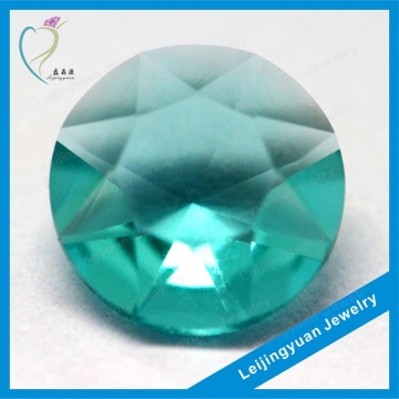 China factory round green wholesale glass gems