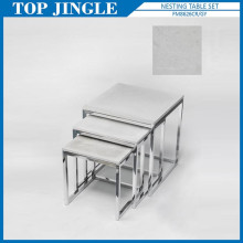3pcs/set Oblong shaped White Nest Tables