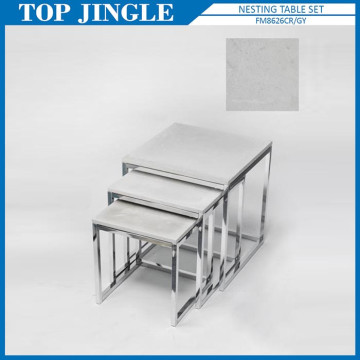 3pcs/set Oblong shaped White Nest Tables