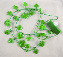 86cm shamrock flashing necklace