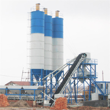 HZS60 stationary concrete batching plant in Russia