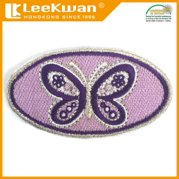 Beautiful butterfly design embroidered patch, custom embroidered badge