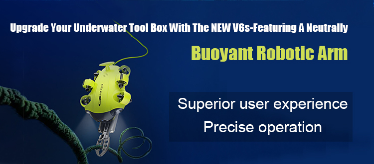 FIFISH V6S Professional Underwater Marine Drone ROV AUV Robots with Manipulator for Inspection and Aquaculture