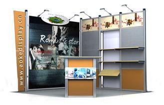 Trade Show Exhibition Booth Display , Custom Truss Frame Gr