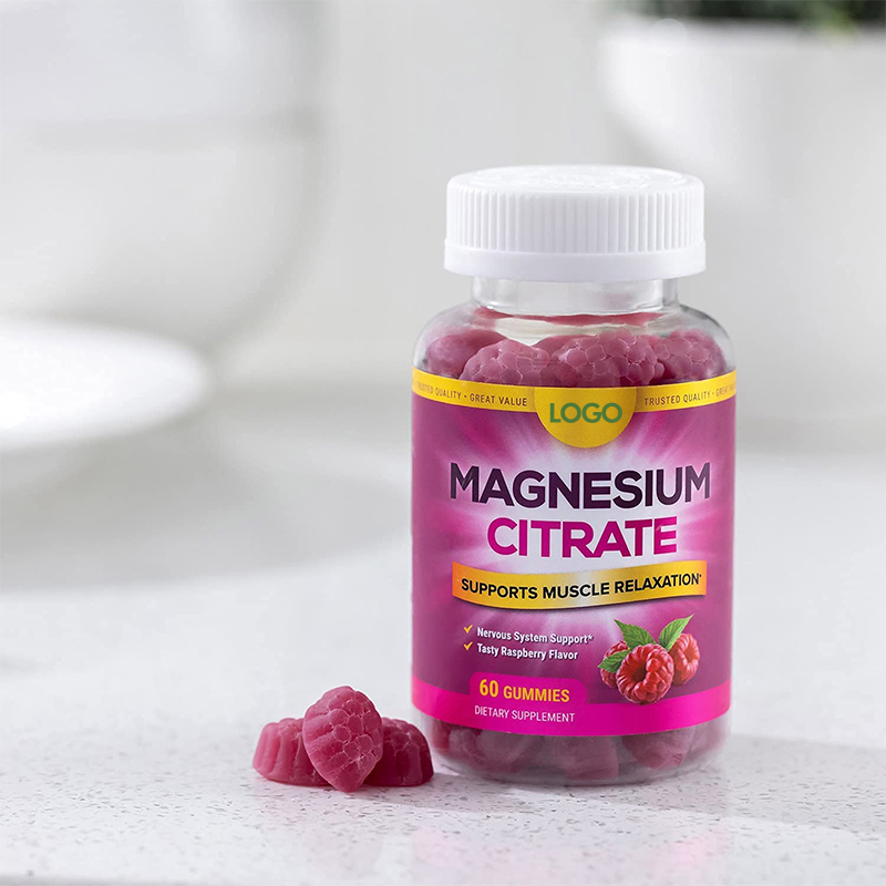 OEM/ODM Vegan Gluten Free Dietary Supplement Organic Support Muscle Relaxation Magnesium Citrate Gummies