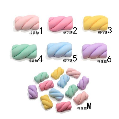 Nouveau arrivé bonbon sucré résine breloques Simulation guimauve ornement accessoire Miniature décoration enfants épingle à cheveux faisant