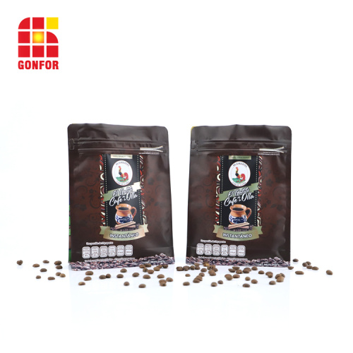 Bolsas de café personalizadas con cierre de cremallera Stand Up Pouches