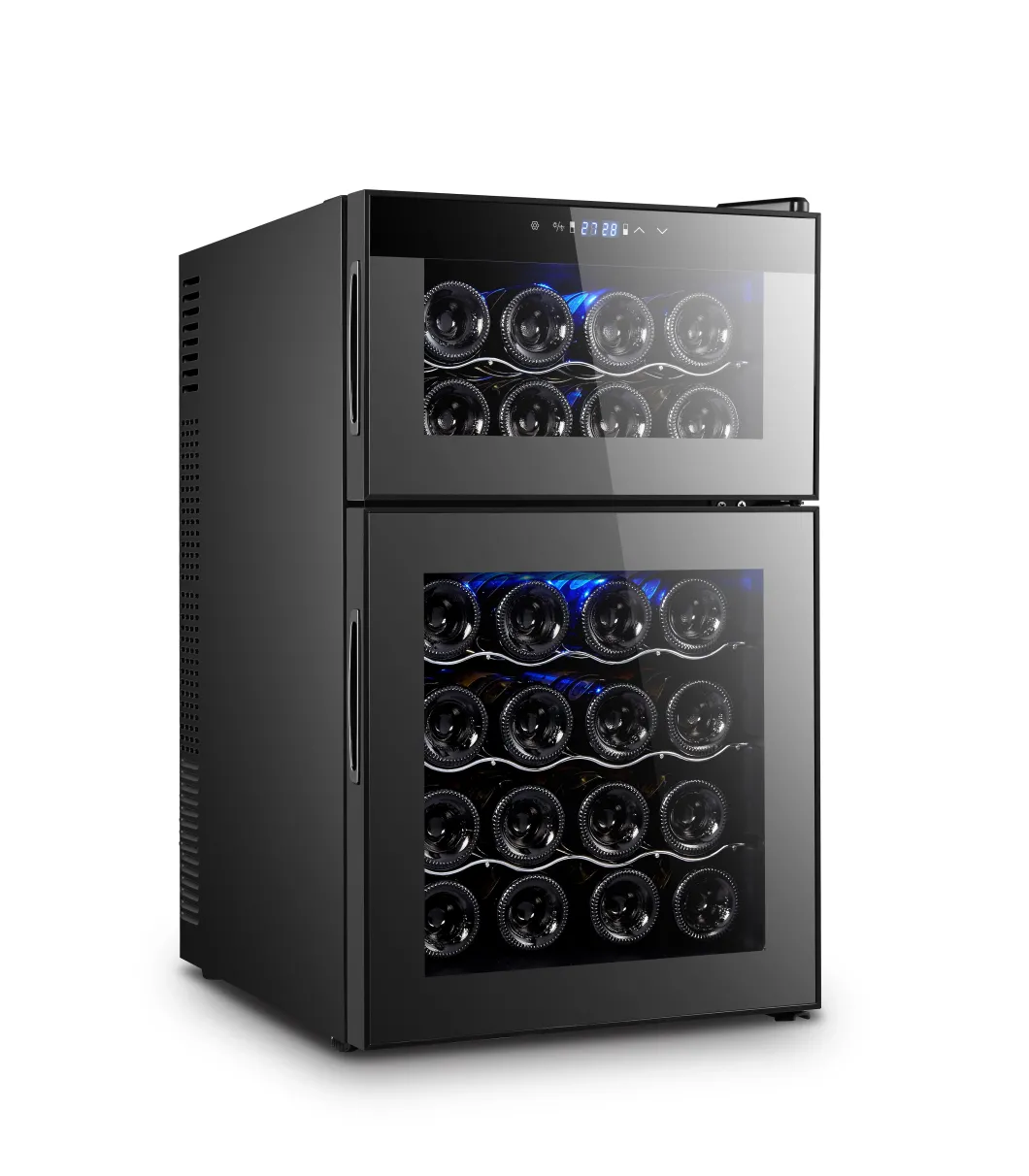 Smad OEM 24 Bottles Dual Zone Wine Cooler Wine and Beverage Fridge