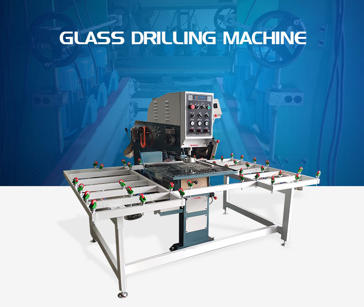 Horizontal Automatic Operated Glass Drilling Machine For Window Door Glass Processing