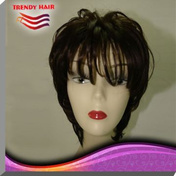 Human Hair Full Lace Wigs With Bangs WHQ1204