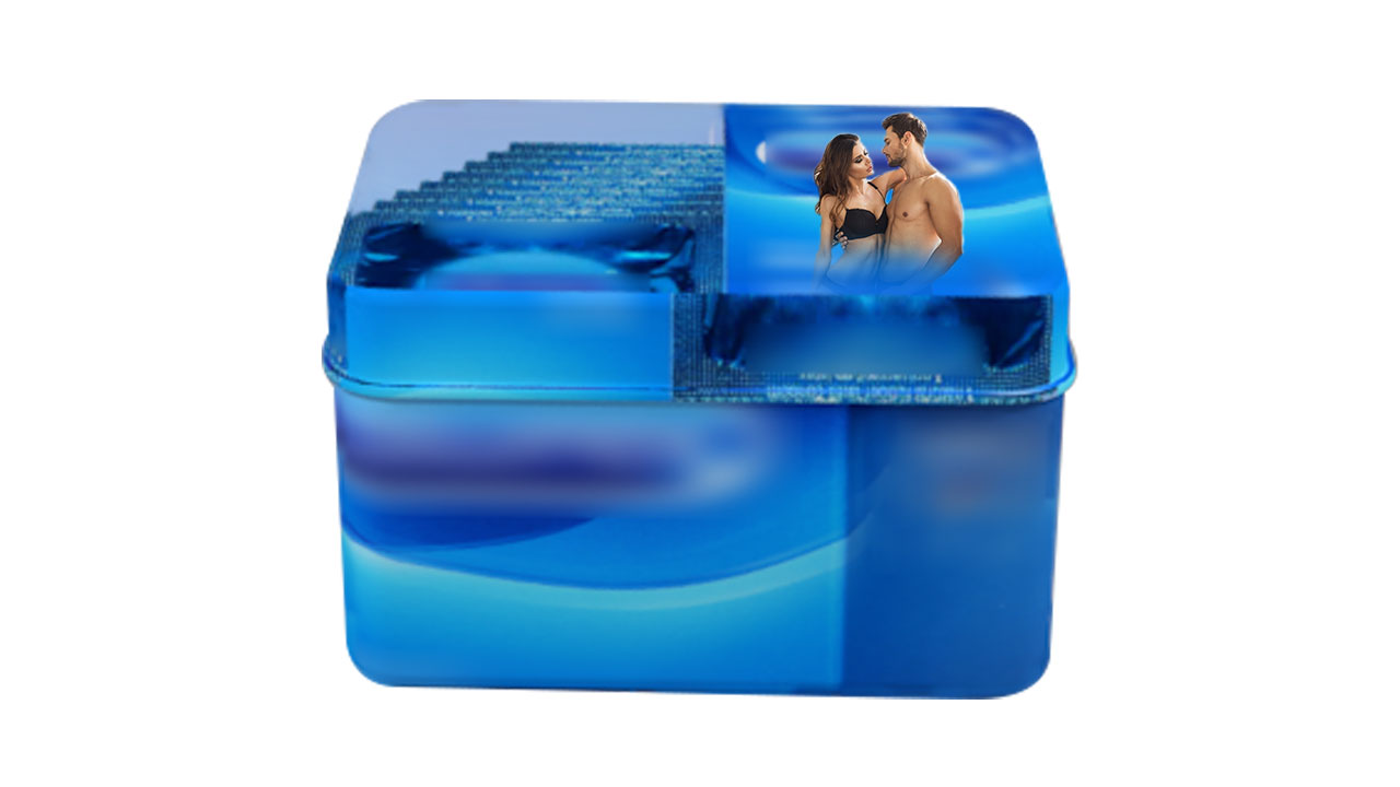 Small colorful square promotional DIY gift soap tin case rectangular card souvenir condom tea tin packaging box