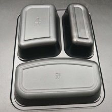 Black CPET Bento Tray Deli containers food grade