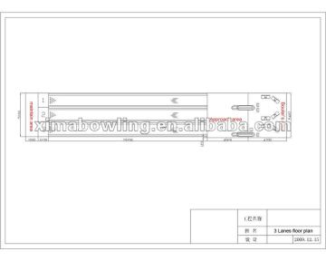 XIMA Bowling Equipment 3 lanes drawing