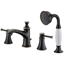 Handheld 2 Knob Bathtub Faucet Oil Rubbed Bronze