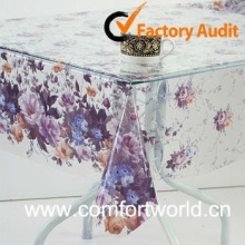 Pvc Table Cloths With Flannel Backing Or Non-woven Backing