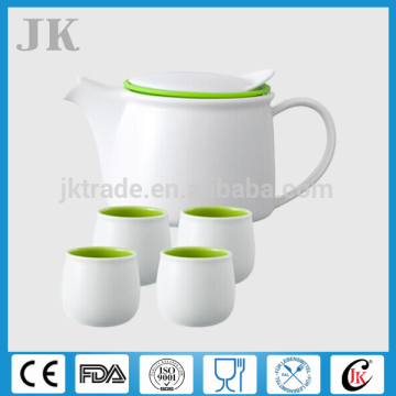 Promotional 5pcs fine white bone china tea set
