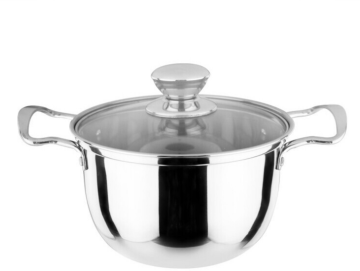 Non Magnetic Stainless Steel Double Handle Soup Pot