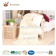 2015 NEW Solid Knitted Blanket With Cream Colour