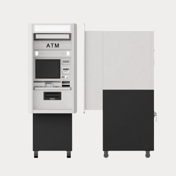 A través del sistema de cajeros automáticos de billete y dispensador de monedas de pared