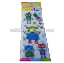cartoon self adhesive sticker,non-toxic 3d sticker